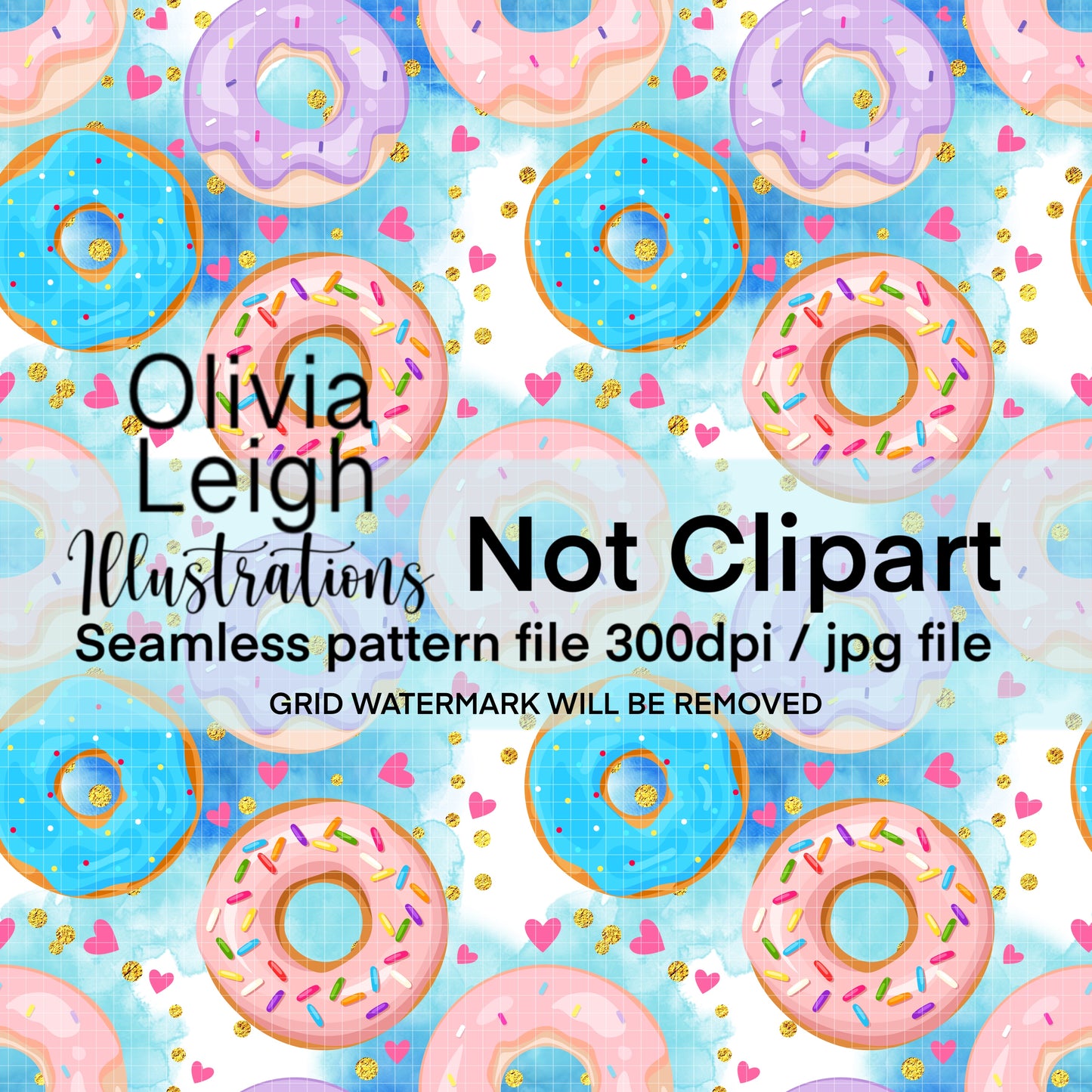 Donuts Seamless Pattern