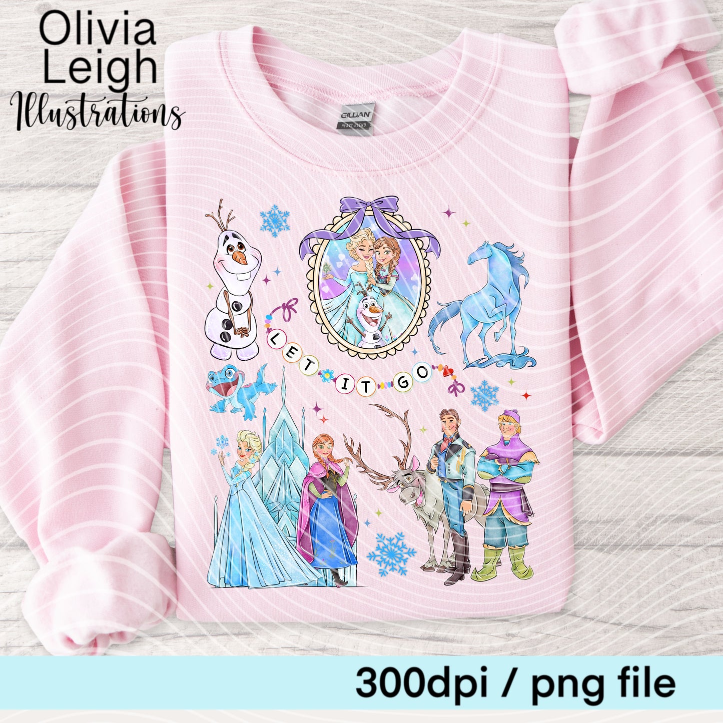 Frozen Princess Cartoon Shirt Design