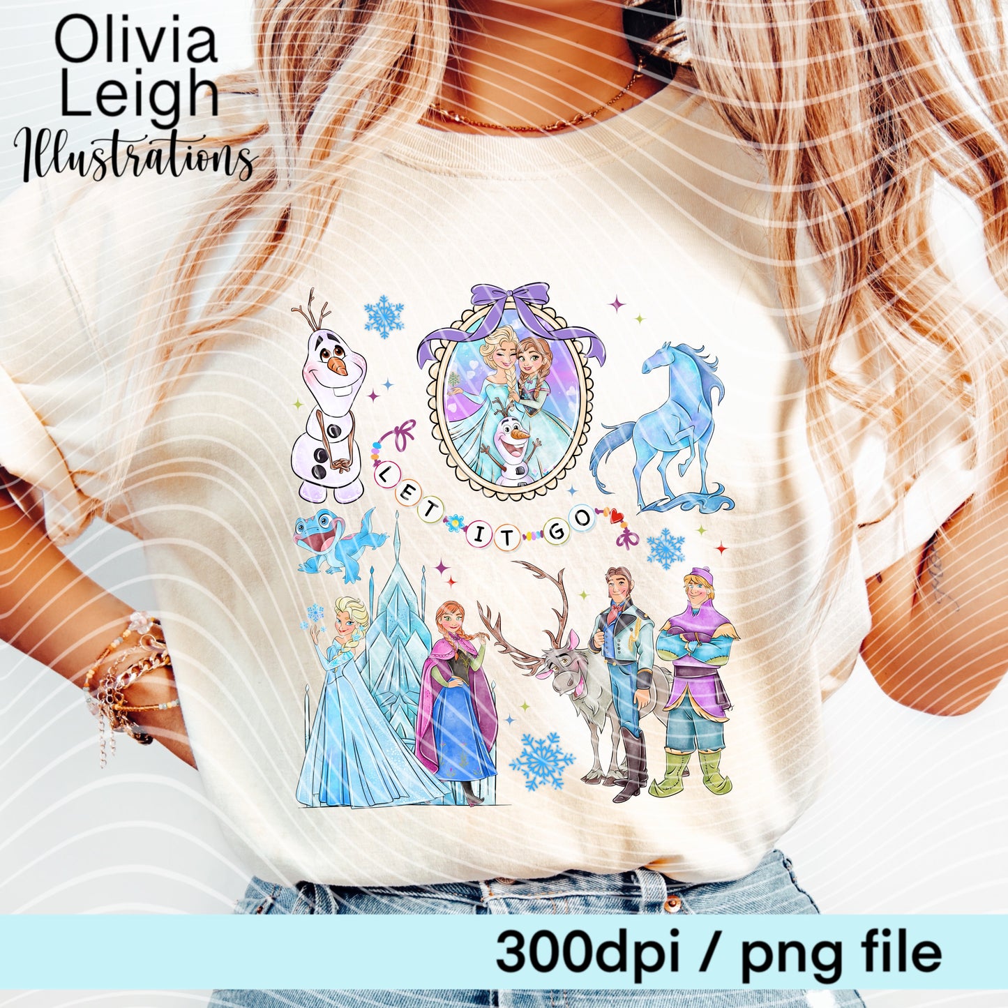 Frozen Princess Cartoon Shirt Design