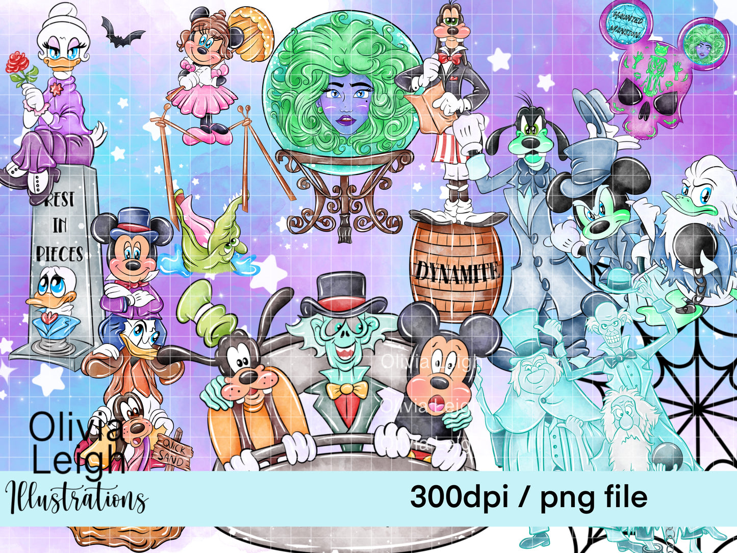 Halloween Mouse Mansion Clipart