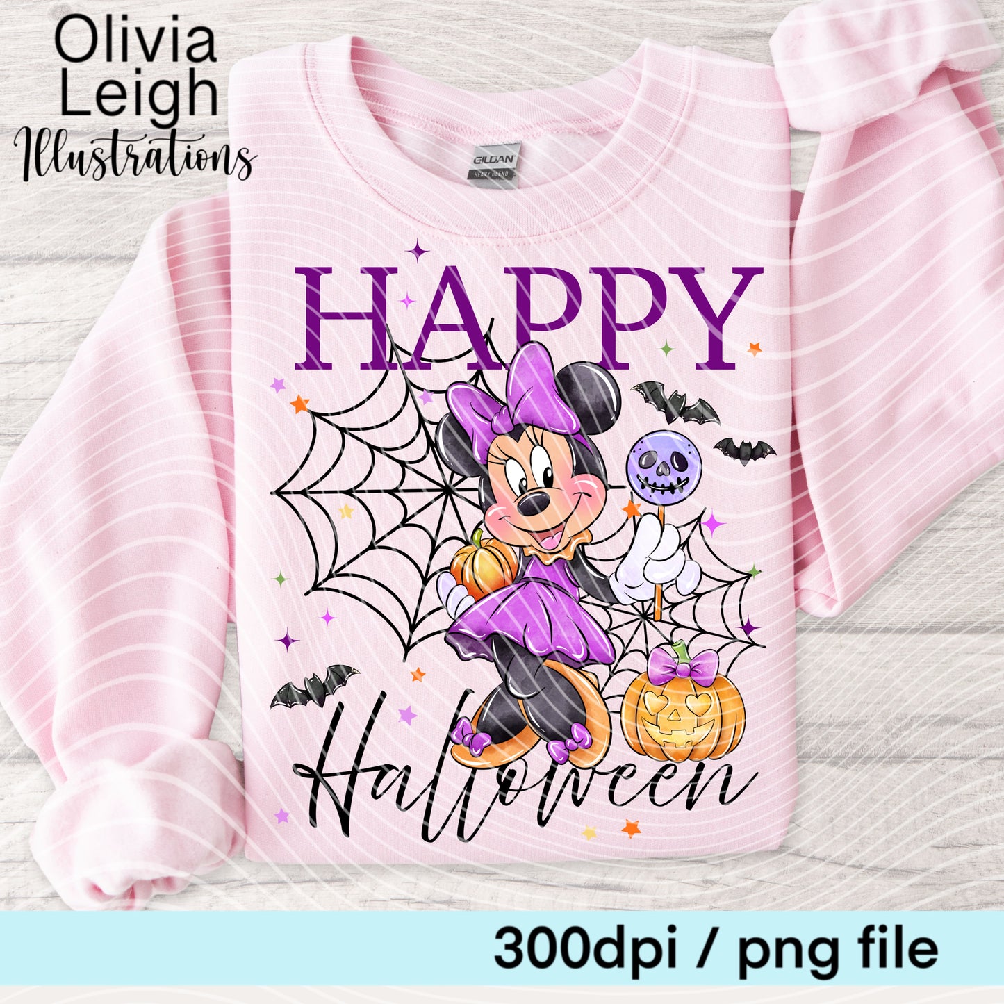 Miss Mouse Halloween Cartoon Shirt Design