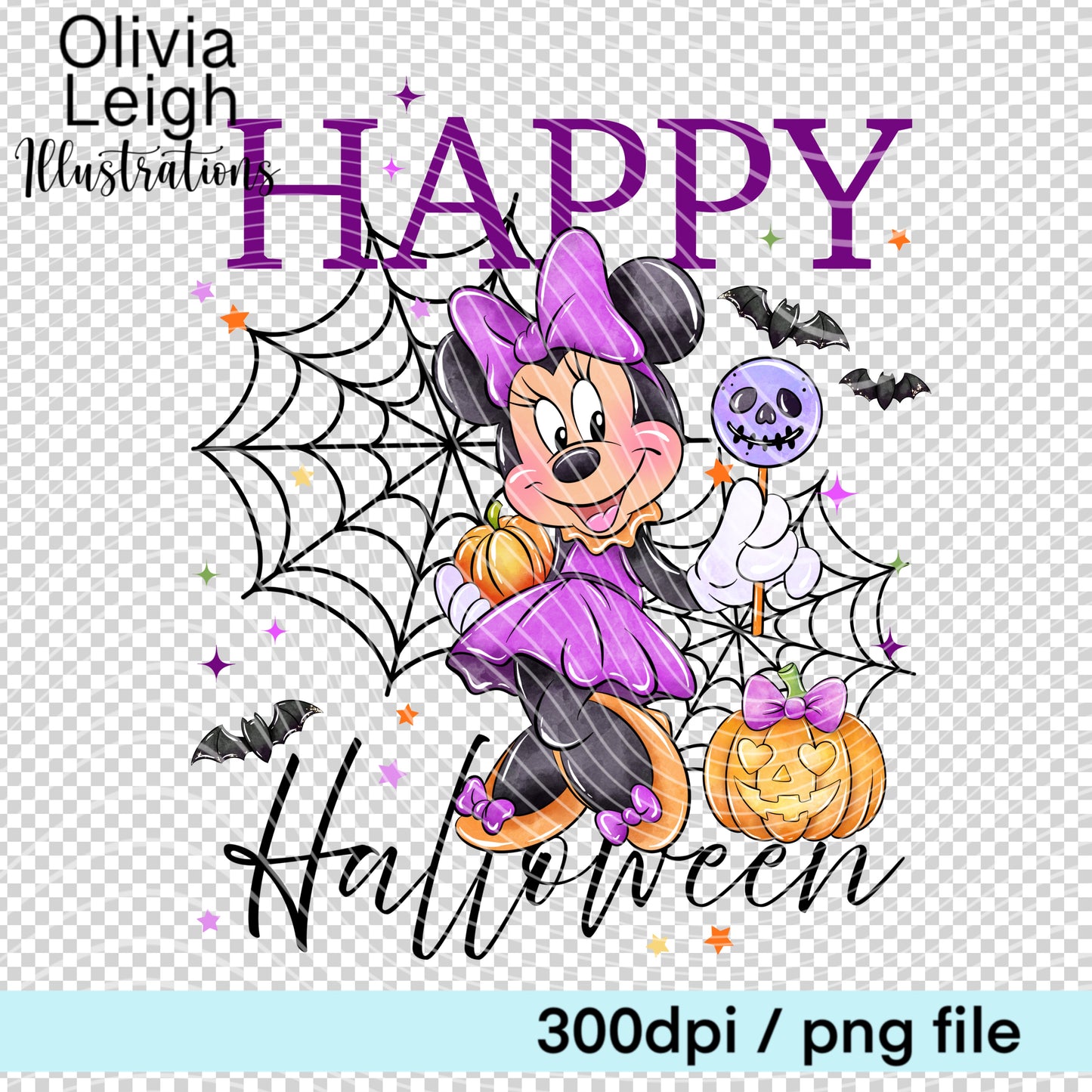 Miss Mouse Halloween Cartoon Shirt Design