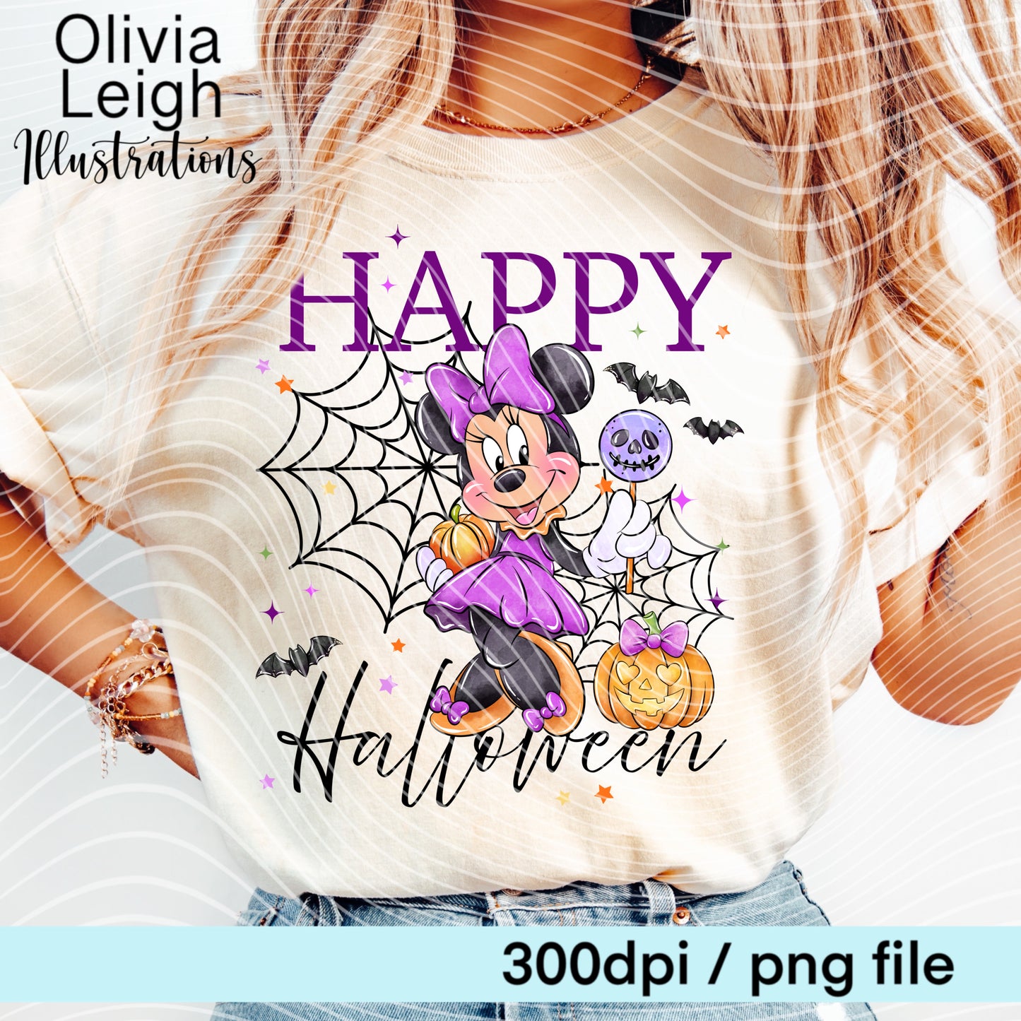Miss Mouse Halloween Cartoon Shirt Design