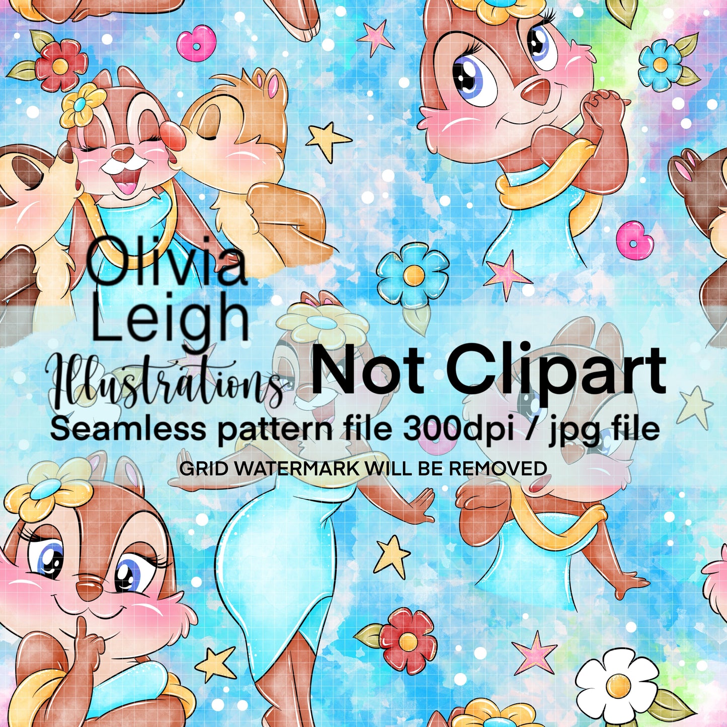 Cute Chipmunk Clarice Seamless
