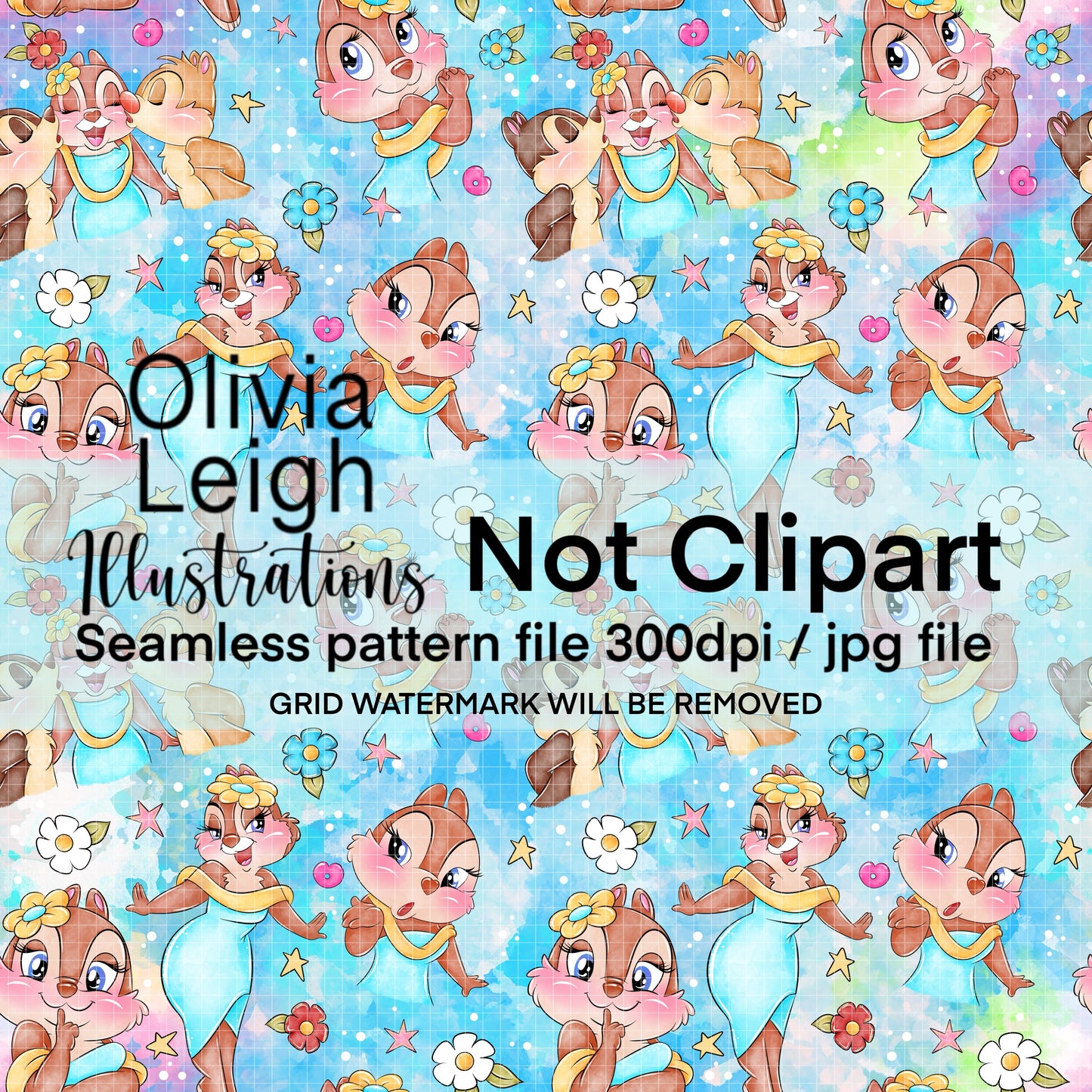 Cute Chipmunk Clarice Seamless