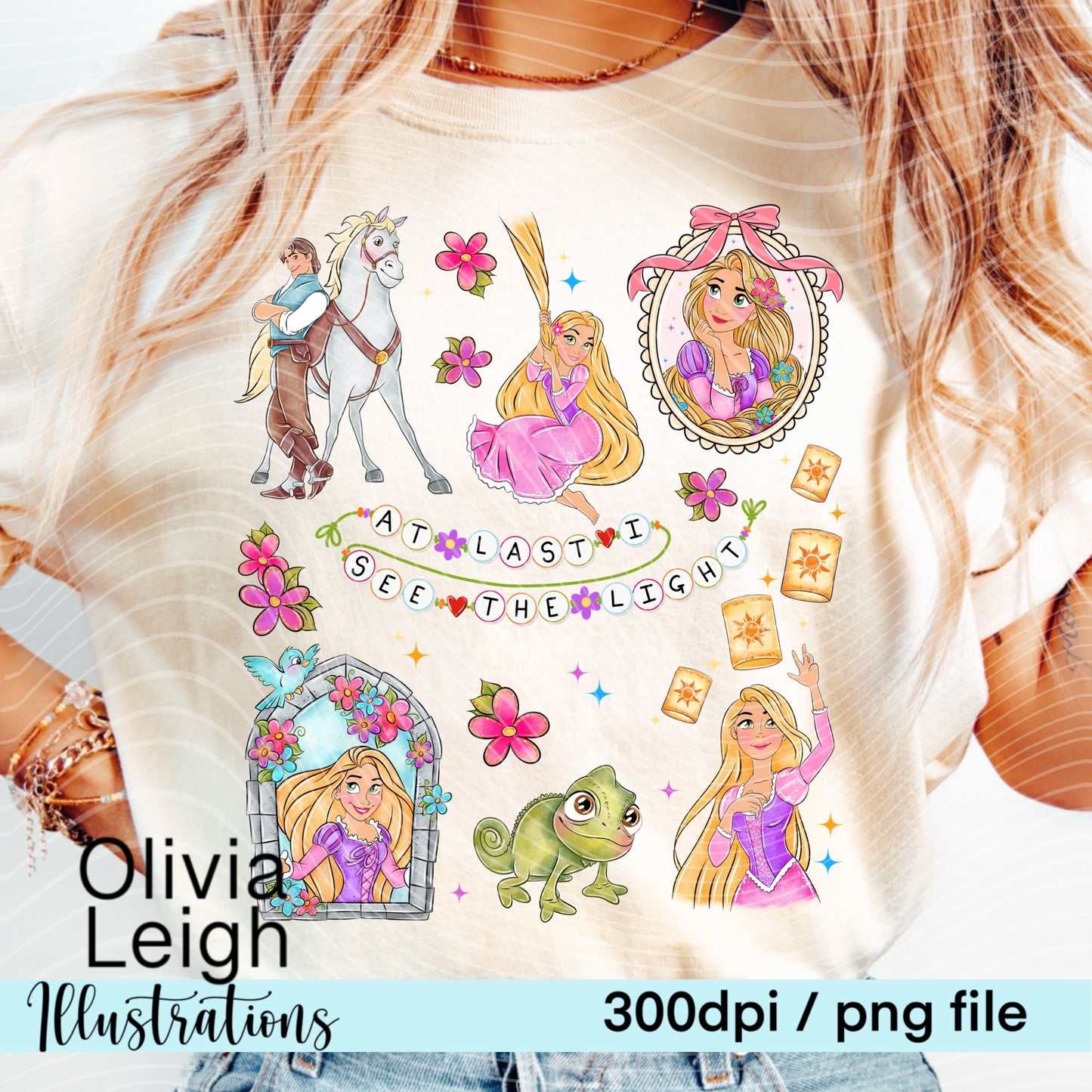 Princess R Tangled Frame Locket Shirt Design