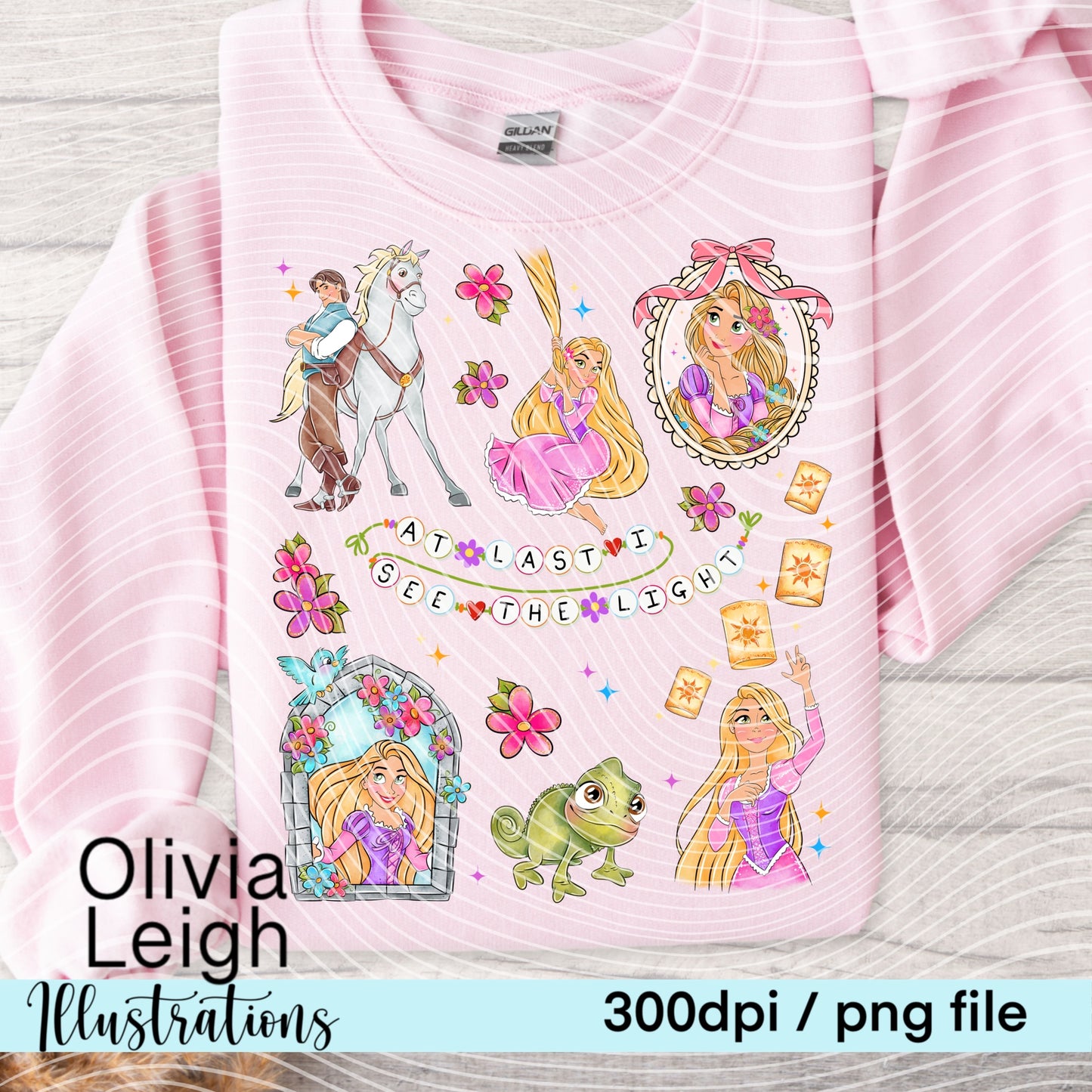 Princess R Tangled Frame Locket Shirt Design