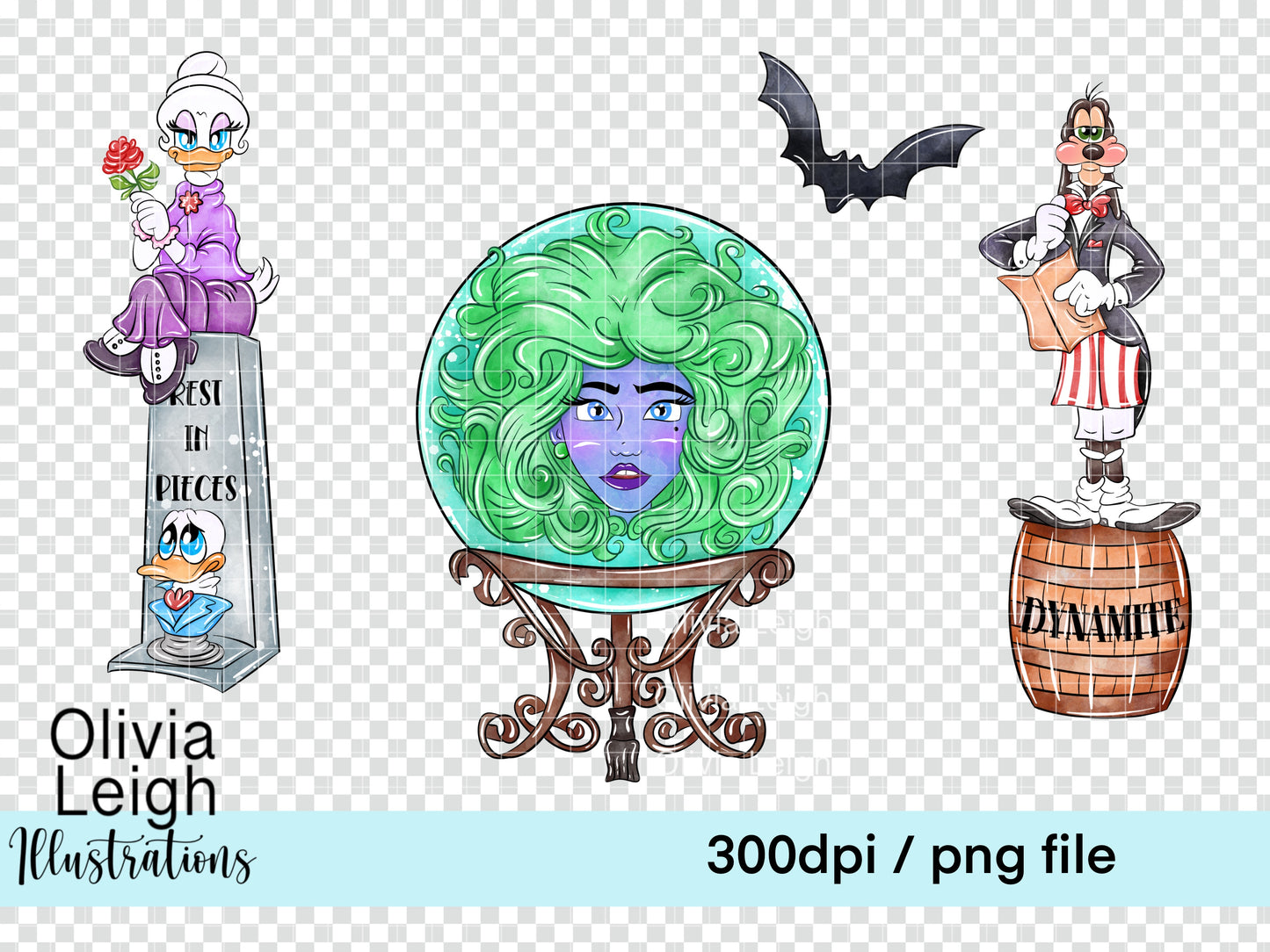 Halloween Mouse Mansion Clipart
