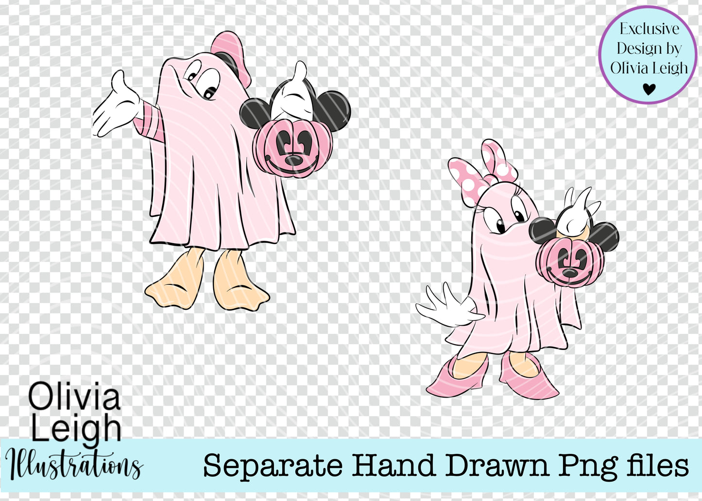 Mouse Halloween Ghosts set