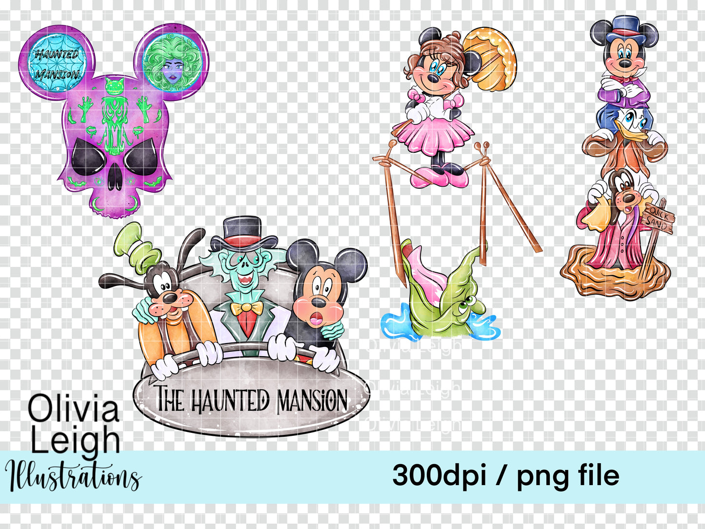 Halloween Mouse Mansion Clipart