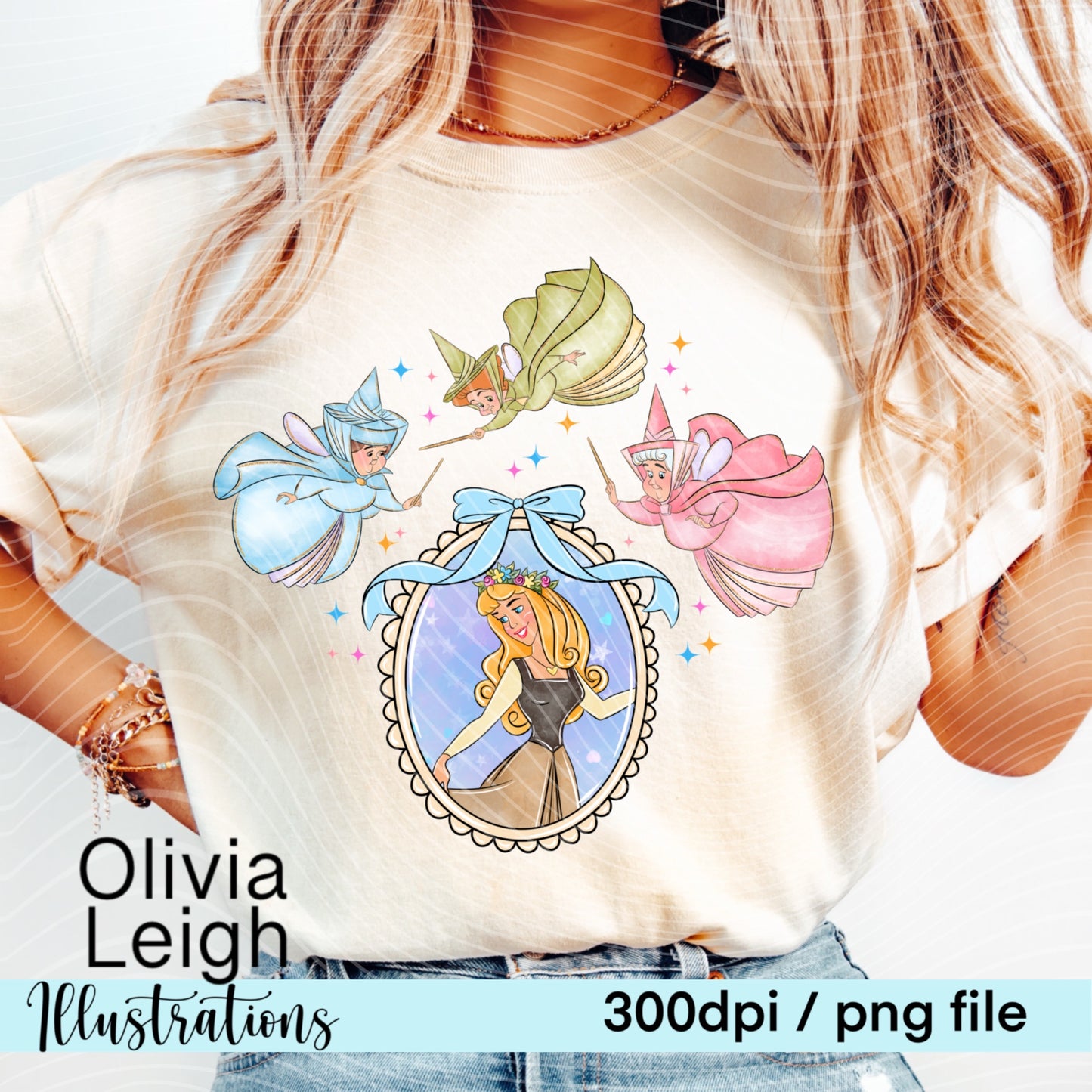 Sleepy Princess, Fairies Frame Shirt Design