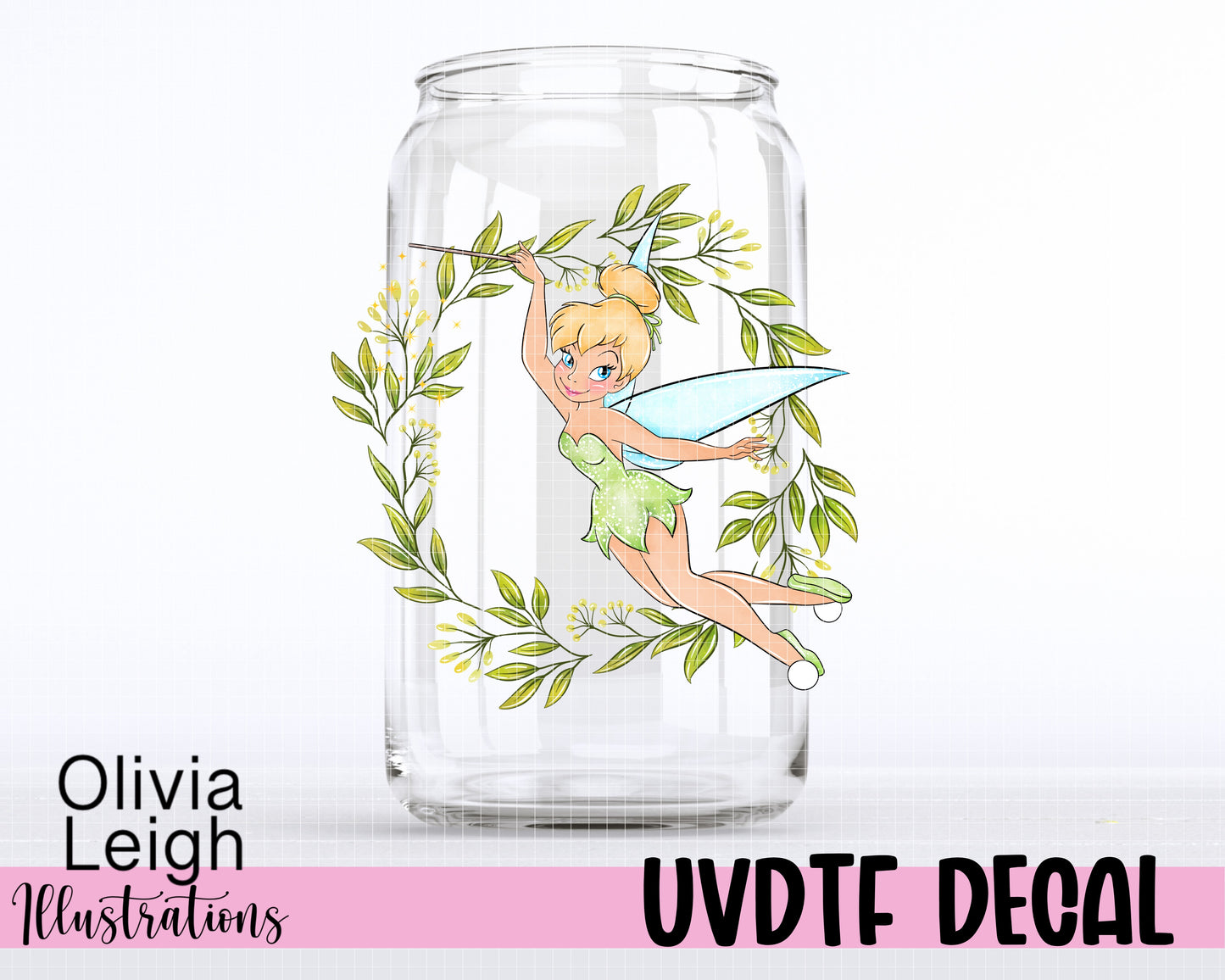 Princess Fairy Cartoon Ready To Apply UvDtf Transfer