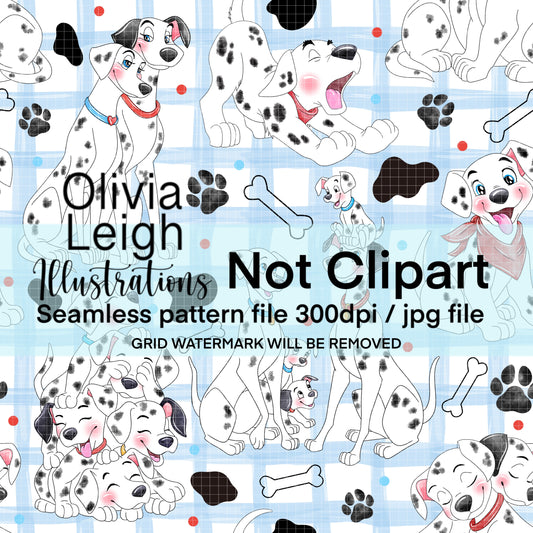 Dalmatian’s Seamless Pattern