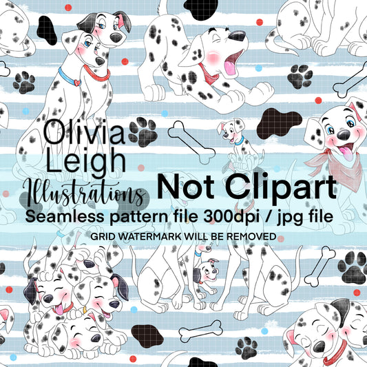Dalmatian’s Seamless Pattern