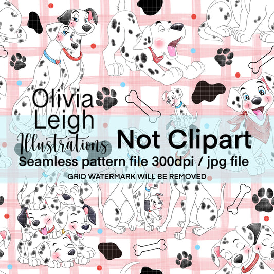Dalmatian’s Seamless Pattern