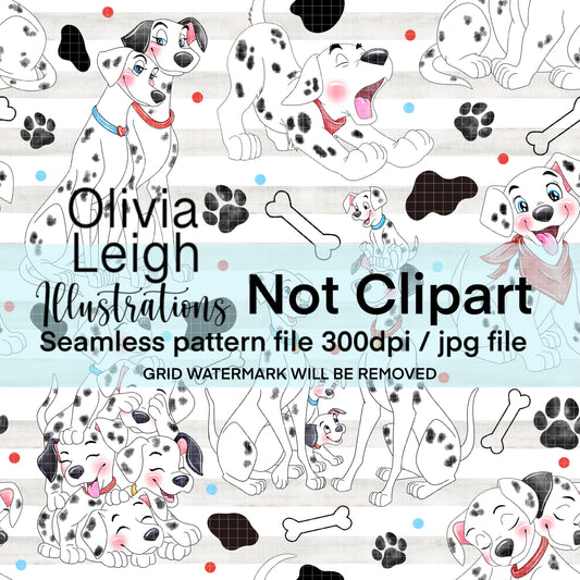 Dalmatian’s Seamless Pattern