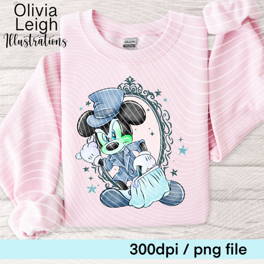Haunted Mouse Ghosts Halloween Cartoon Shirt Design
