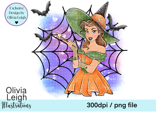 Halloween Witch Princess Clipart