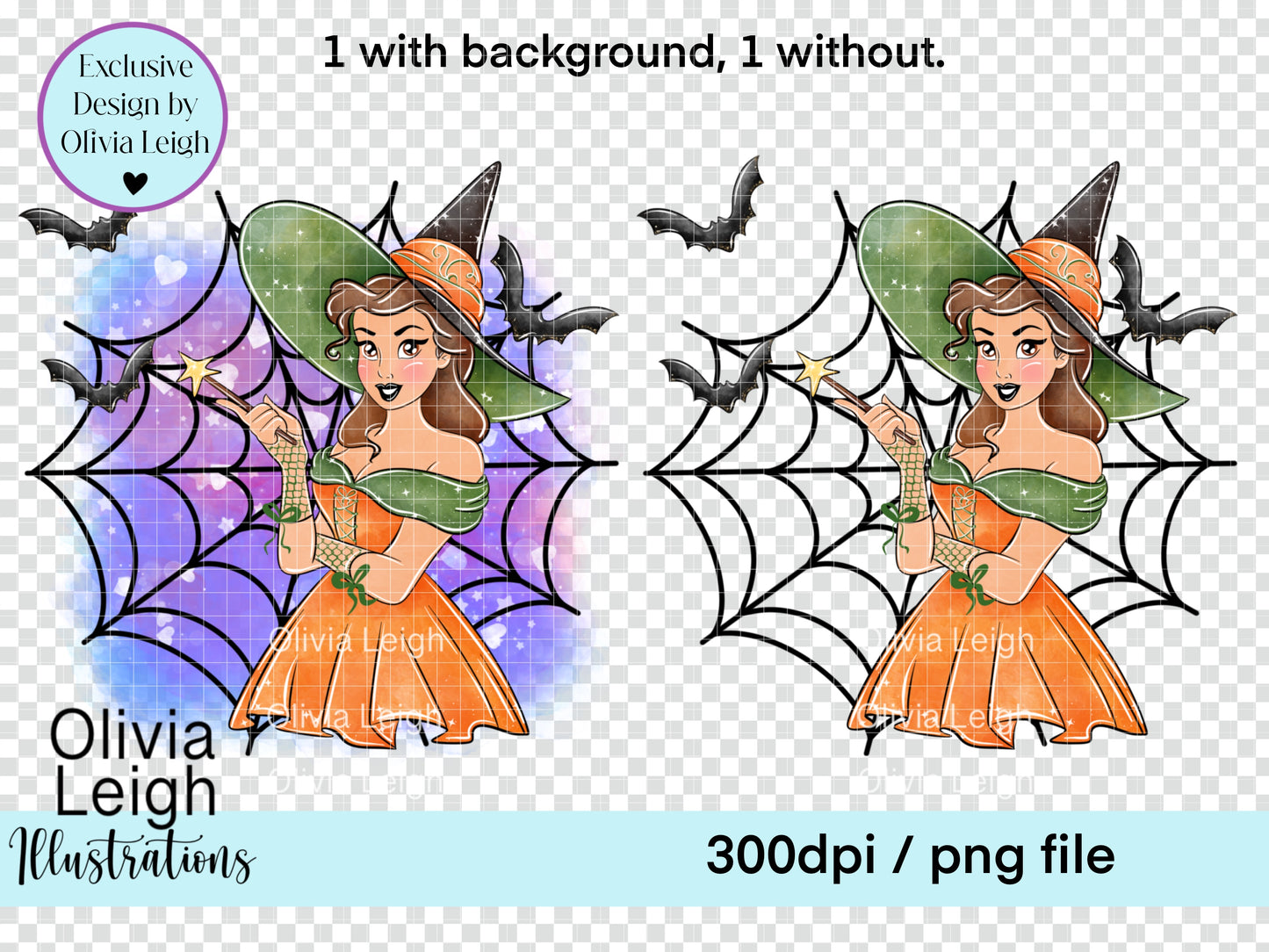 Halloween Witch Princess Clipart