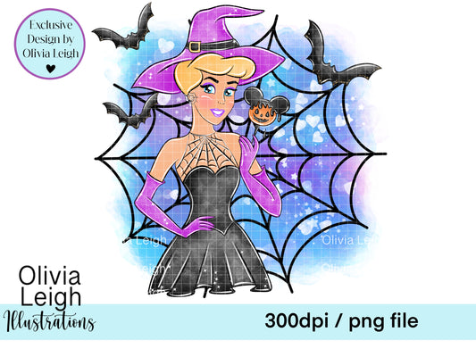 Halloween Witch Princess Clipart