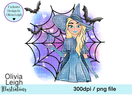 Halloween Witch Princess Clipart