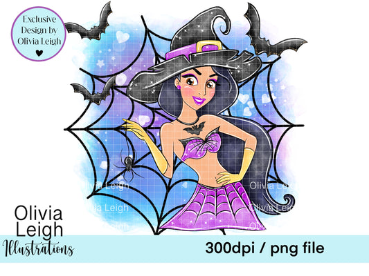 Halloween Witch Princess Clipart