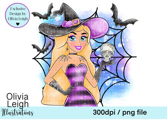 Halloween Witch Princess Clipart