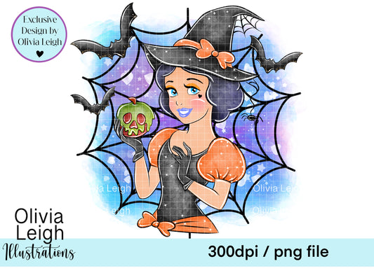 Halloween Witch Princess Clipart