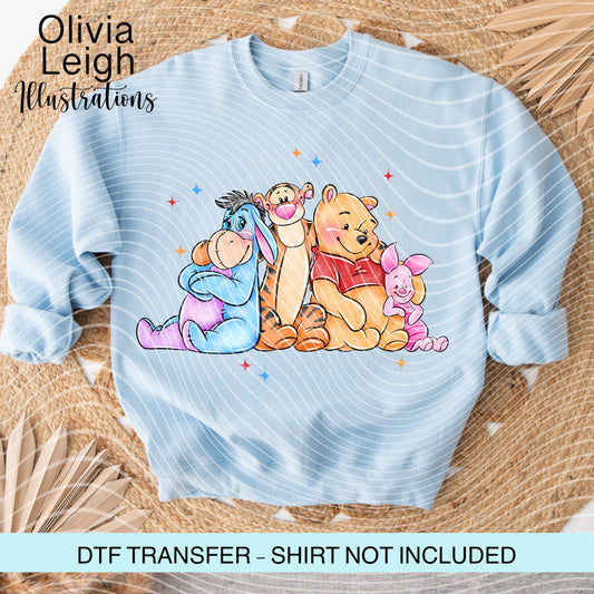 Winnie Cartoon Ready To Press Dtf Transfer