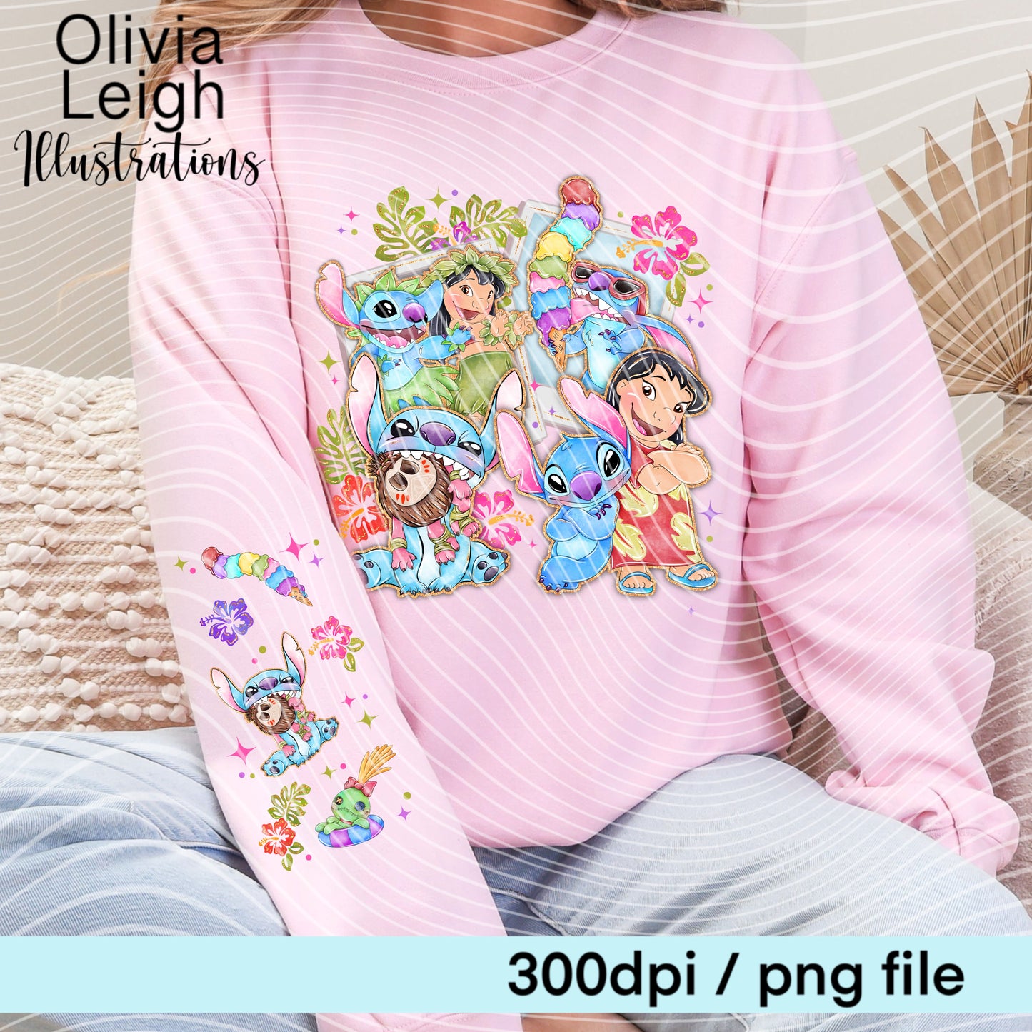 Stitch 2 Cartoon Shirt Design