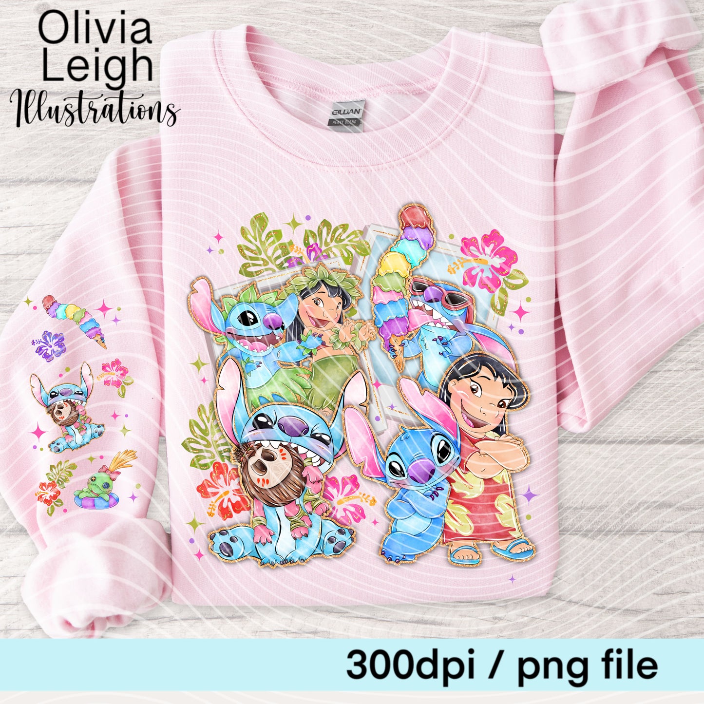 Stitch 2 Cartoon Shirt Design