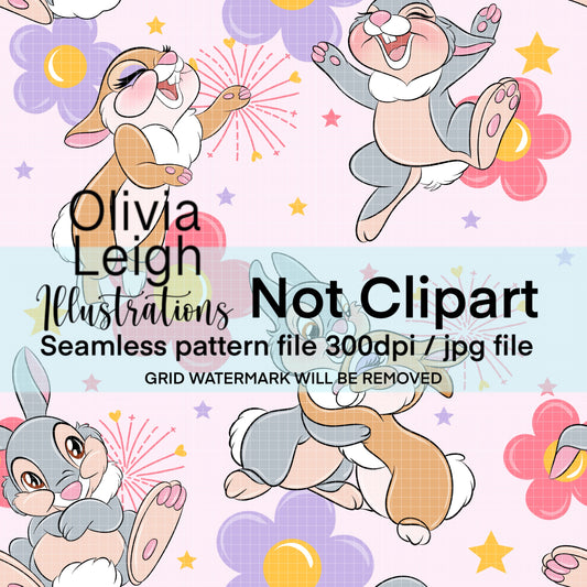 Cute Bunny Seamless Pattern