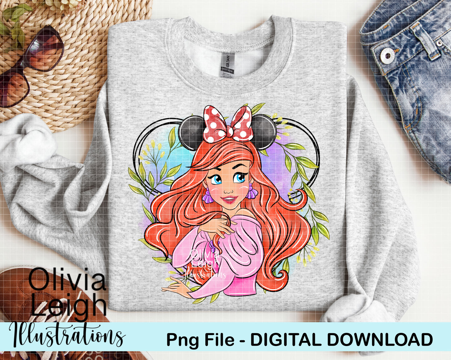 Princess Mermaid Mouse Head