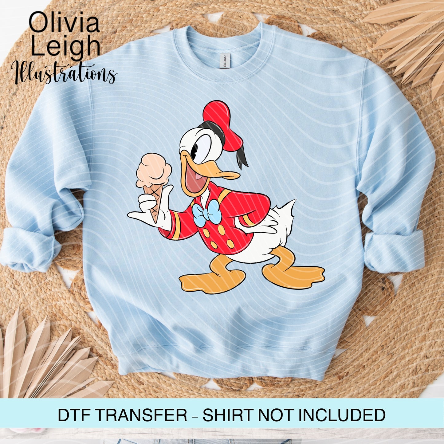 Mouse Friends Cartoon Ice Cream Ready To Press Dtf Transfer