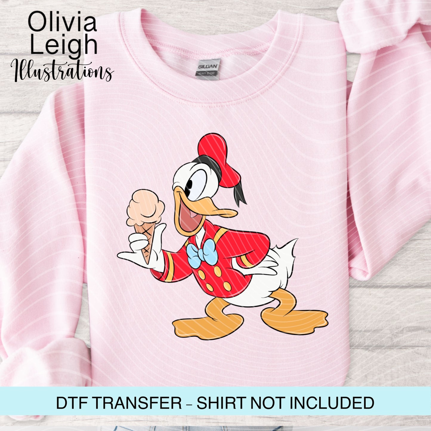 Mouse Friends Cartoon Ice Cream Ready To Press Dtf Transfer
