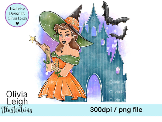 Halloween Witch Princess Clipart