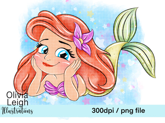 Baby Princess Mermaid Clipart