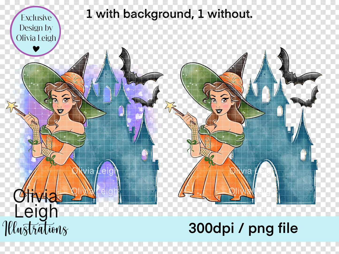 Halloween Witch Princess Clipart