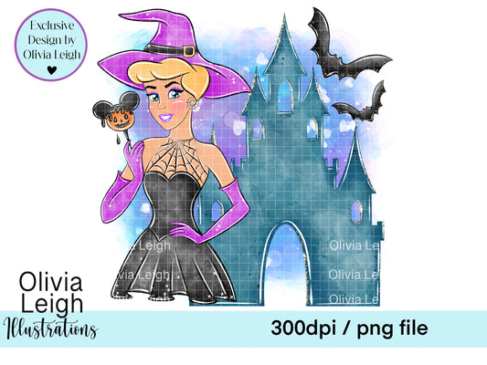 Halloween Witch Princess Clipart