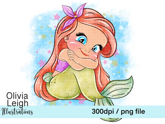 Baby Princess Mermaid Clipart