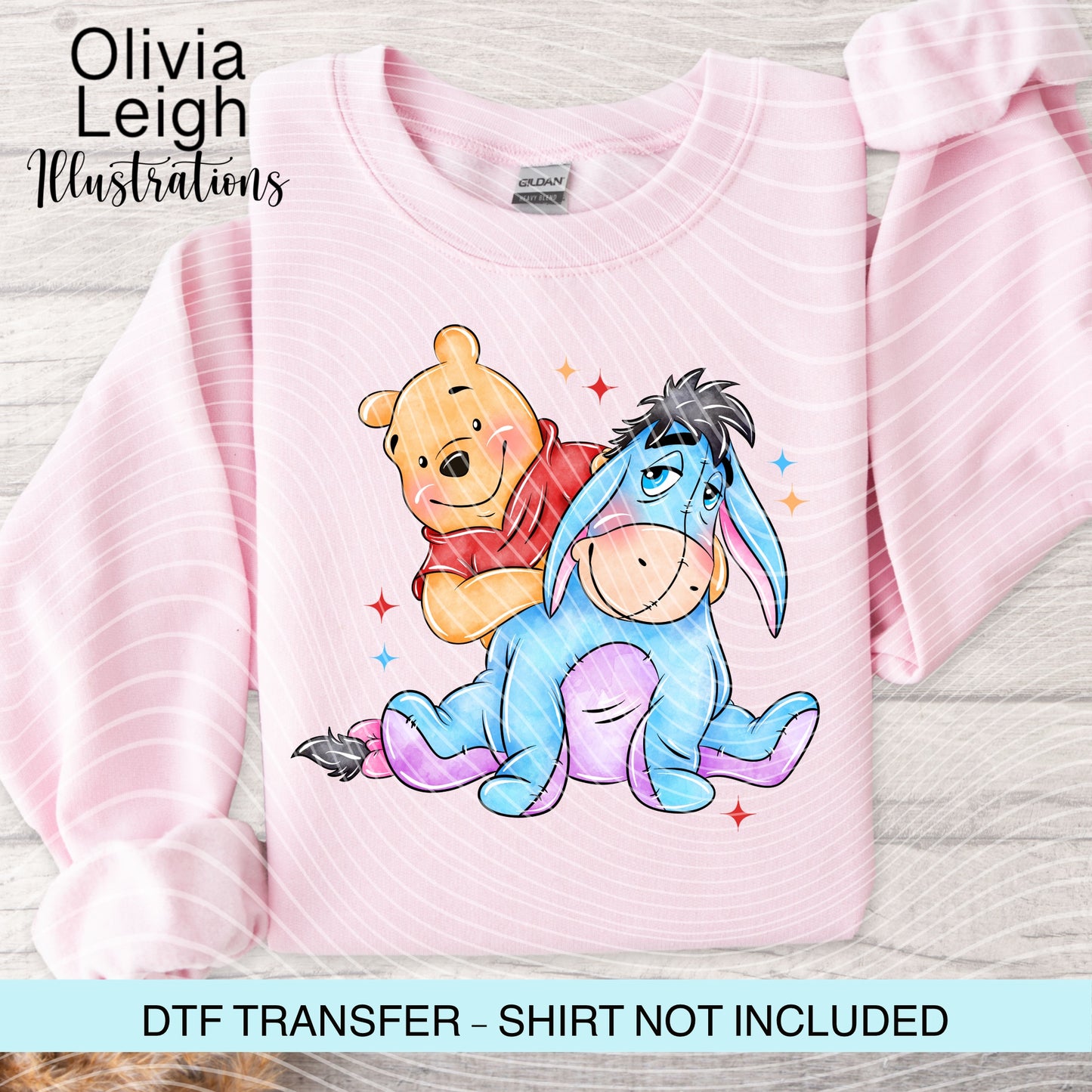 Winnie Cartoon Ready To Press Dtf Transfer