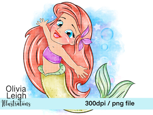 Baby Princess Mermaid Clipart