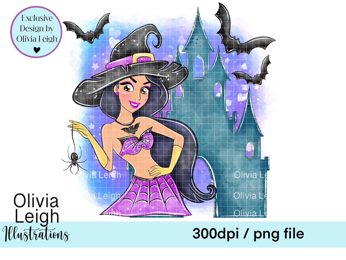 Halloween Witch Princess Clipart