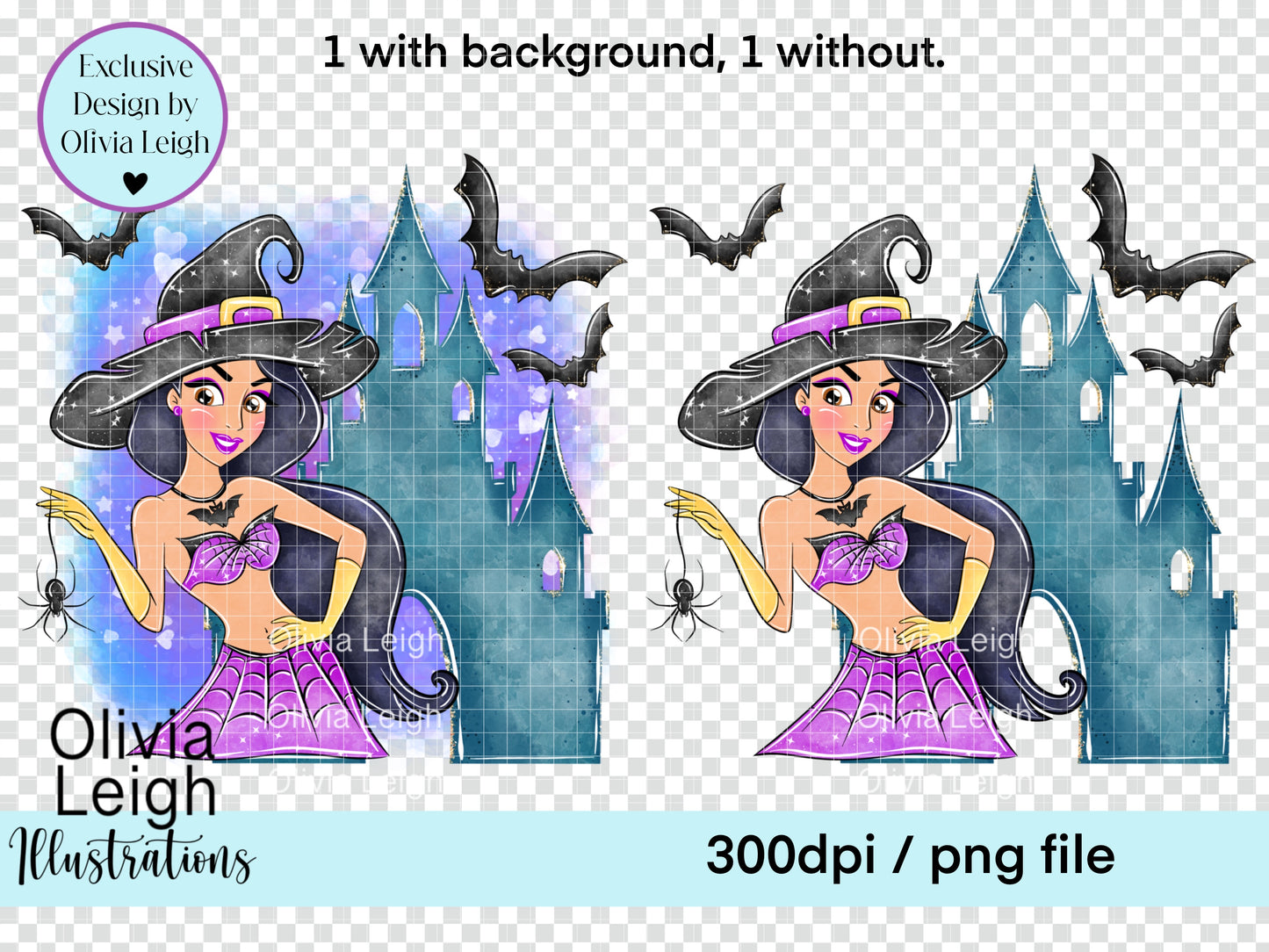 Halloween Witch Princess Clipart