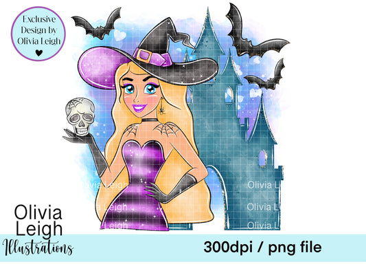 Halloween Witch Princess Clipart