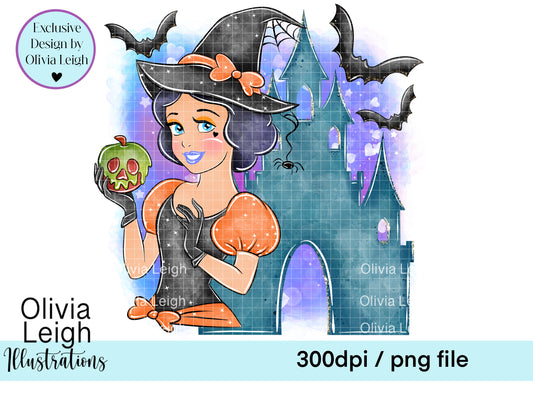 Halloween Witch Princess Clipart