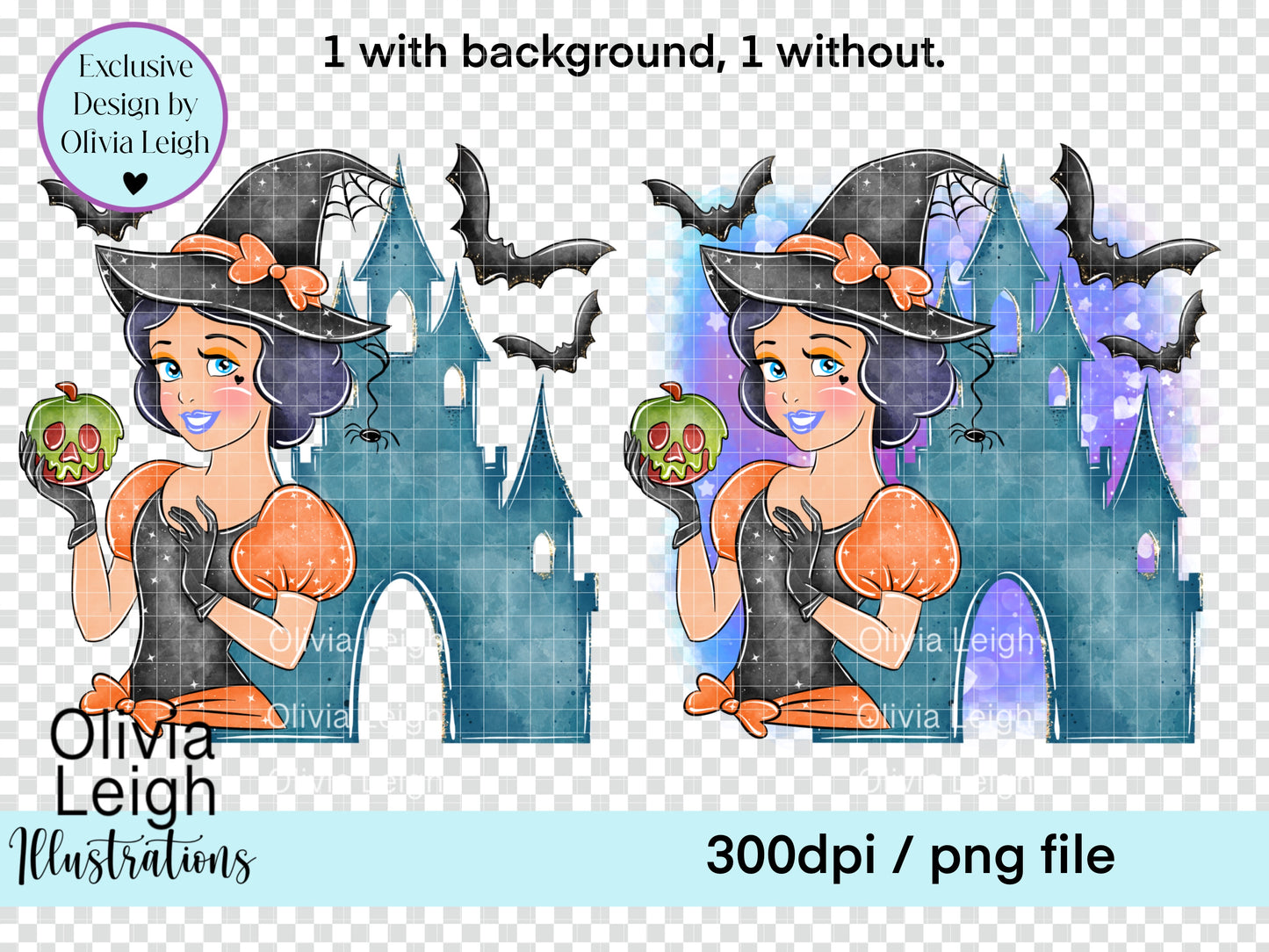 Halloween Witch Princess Clipart