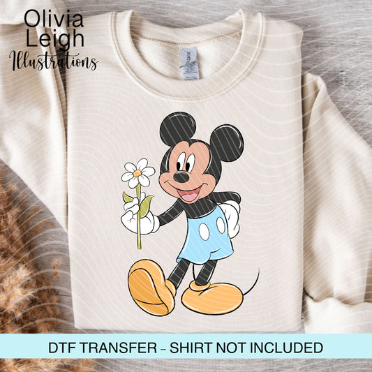 Mouse Friends Cartoon Ready To Press Dtf Transfer