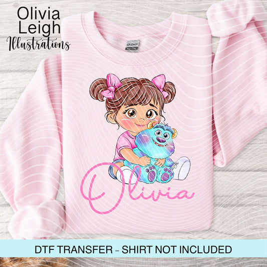 Monsters Girl Personalised Ready To Press Dtf Transfer