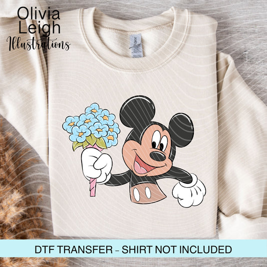 Mouse Friends Cartoon Ready To Press Dtf Transfer